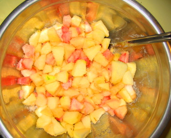 chopped apples