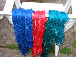 Dyed silk