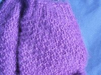 Purple sock closeup