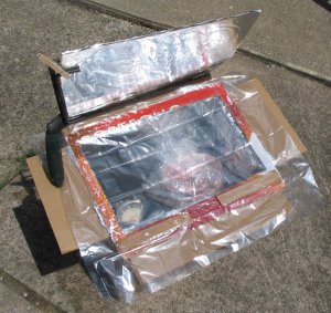 Solar oven assembled