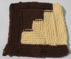 Knitted washcloth