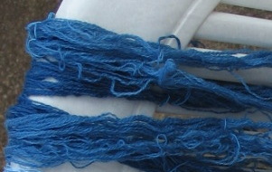 Indigo on wool