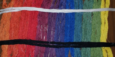 Dyed silk