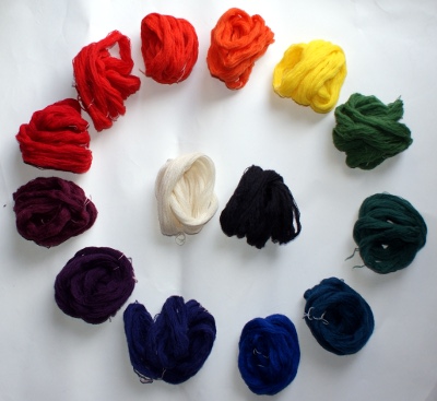 Dyed wool