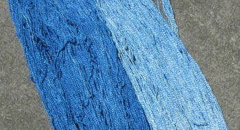 Indigo on silk