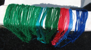 Dyed skeins